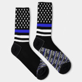 Chaussette Chaussettes Bleues Minces, couleurs du drapeau amé (Droite)