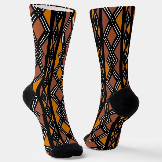 Chaussette Chaussettes Bogolan en tissu boueux (Angulaire)