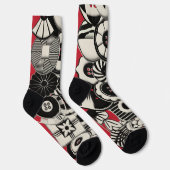 Chaussette Chaussettes Boutons Art Déco (Droite)