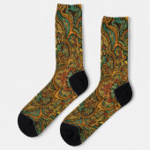 Chaussette Chaussettes brillantes Motifs élaborés sans coutur (Gauche)
