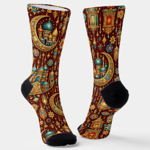 Chaussette Chaussettes Brillantes Motifs Elaborés Sans Coutur