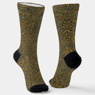 Chaussette Chaussettes Brillantes Motifs Élaborés Sans Coutur