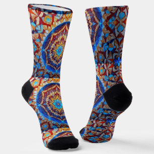 Chaussette Chaussettes Brillantes Motifs Élaborés Sans Coutur