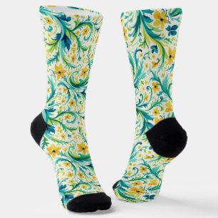 Chaussette Chaussettes Brillantes Motifs Élaborés Sans Coutur