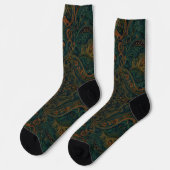 Chaussette Chaussettes brillantes Motifs élaborés sans coutur (Gauche)