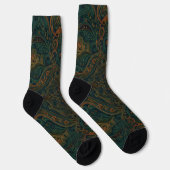 Chaussette Chaussettes brillantes Motifs élaborés sans coutur (Droite)