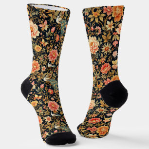 Chaussette Chaussettes Brillantes Motifs Élaborés Sans Coutur