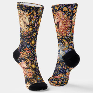 Chaussette Chaussettes Brillantes Motifs Elaborés Sans Coutur