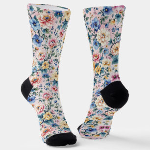 Chaussette Chaussettes Brillantes Motifs Sans Couture Élaboré