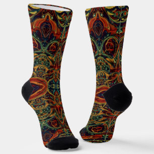 Chaussette Chaussettes Brillantes Motifs Sans Couture Élaboré