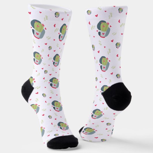 Chaussette Chaussettes Cactus Coeurs et Coeurs Gratuites (Angulaire)