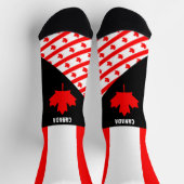 Chaussette Chaussettes Canada, couleurs du drapeau canadien / (Haut)