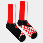 Chaussette Chaussettes Canada, couleurs du drapeau canadien / (Droite)