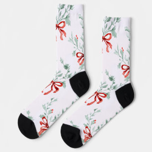 Chaussette Chaussettes Caprice – Motif de Nœuds Rouges & Char