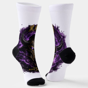 Chaussette Chaussettes casque tête de taureau fantasy noir