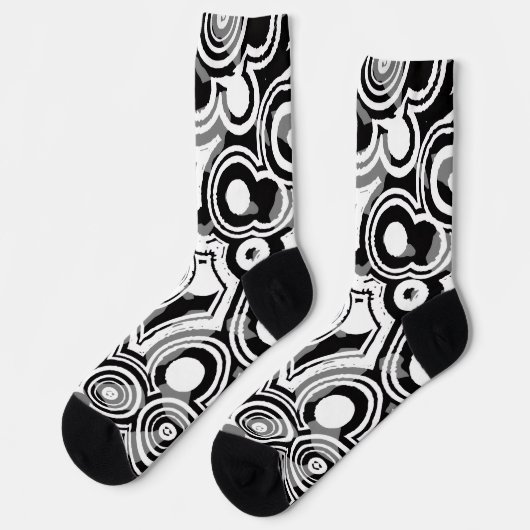 Chaussette chaussettes cercles abstraits (Gauche)