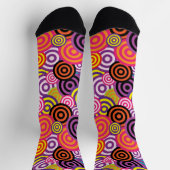 Chaussette chaussettes cercles psychédéliques (Haut)