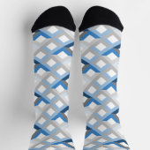 Chaussette chaussettes chevrons bleus (Haut)
