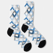 Chaussette chaussettes chevrons bleus (Droite)