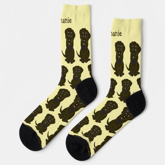 Chaussette Chaussettes Chocolat Labrador Chien Design (Gauche)