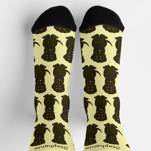Chaussette Chaussettes Chocolat Labrador Chien Design (Haut)