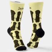 Chaussette Chaussettes Chocolat Labrador Chien Design (Angulaire)
