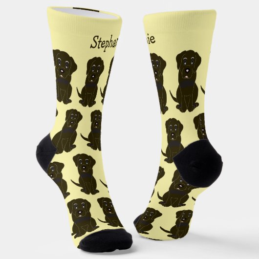 Chaussette Chaussettes Chocolat Labrador Chien Design (Angulaire)