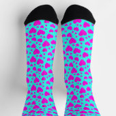 Chaussette Chaussettes Coeur Doodle Rose (Haut)