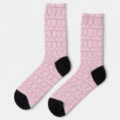 Chaussette Chaussettes - Coeurs de cadre de fil (Gauche)