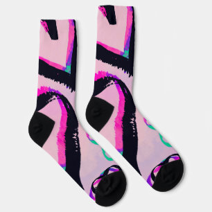 Chaussette Chaussettes Coeurs Graffiti