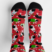 Chaussette Chaussettes Collie Bordure Noël (Haut)