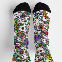 Chaussettes Colorées Crâne Jour Des Morts