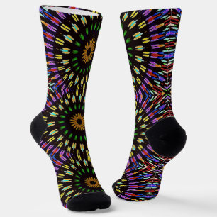 Chaussette Chaussettes colorées Funky Mandala Art