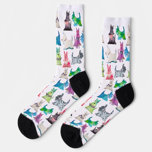 Chaussette Chaussettes Colorées Scottie (Gauche)