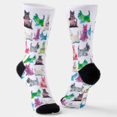 Chaussette Chaussettes Colorées Scottie (Angulaire)