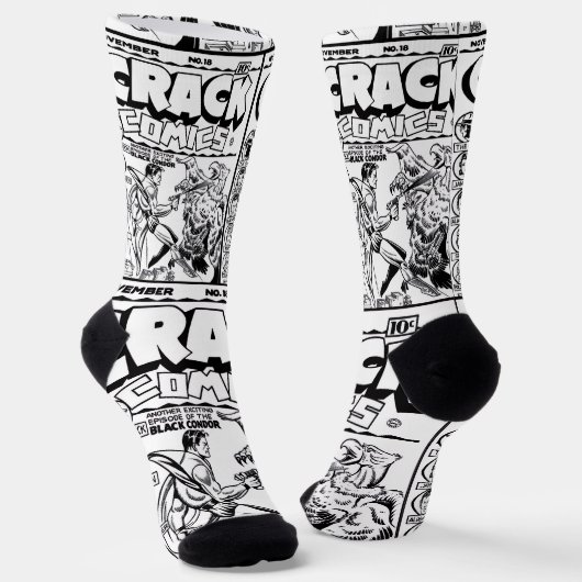 Chaussette Chaussettes Comics CRACK des années 40 (Angulaire)