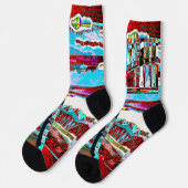 Chaussette Chaussettes – Conception Abstraite de Reflet de l' (Gauche)