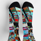 Chaussette Chaussettes – Conception Abstraite de Reflet de l' (Haut)