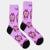 Chaussette Chaussettes Conception Chouette violette (Droite)