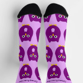 Chaussette Chaussettes Conception Chouette violette (Haut)