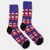 Chaussette Chaussettes Conception Double Étage Rouge (Droite)