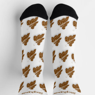 Chaussette Chaussettes Conception papillon au chocolat