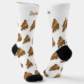 Chaussette Chaussettes Conception papillon au chocolat (Angulaire)