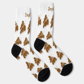 Chaussette Chaussettes Conception papillon au chocolat (Droite)
