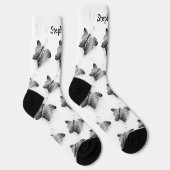 Chaussette Chaussettes conception papillon noir (Droite)