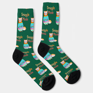Chaussette Chaussettes Cozy Ginger Cat Mode Câlin