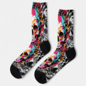 Chaussette Chaussettes crâne et os - Chaussettes crâniennes (Gauche)