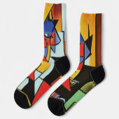 Chaussette Chaussettes Cubistes Abstraites (Gauche)