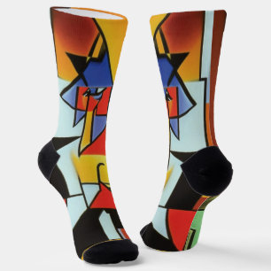 Chaussette Chaussettes Cubistes Abstraites