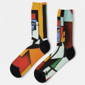 Chaussette Chaussettes Cubistes Abstraites (Gauche)